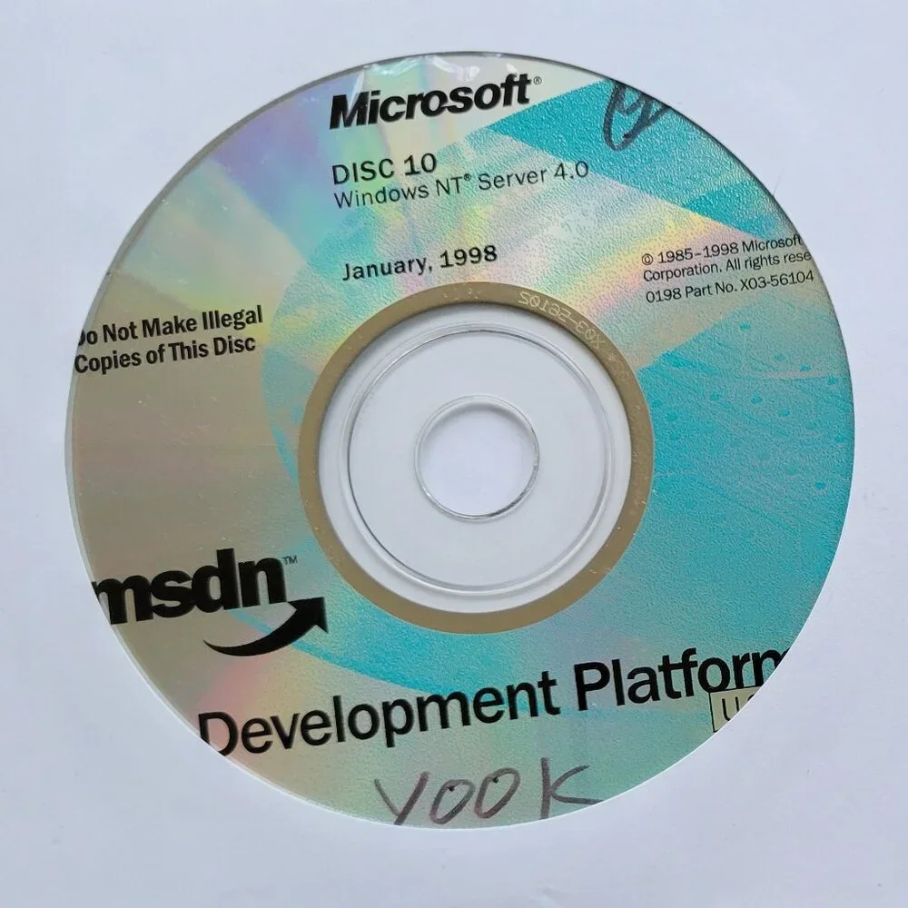 Vintage - Microsoft Windows NT Server 4.0 January, 1998